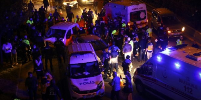 Ankara'da polis kontrol noktasında kaza: 7 kişi yaralandı