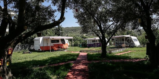 Alternatif tatilcileri cezbeden 'karavan otel' yaz rezervasyonlarını doldurdu