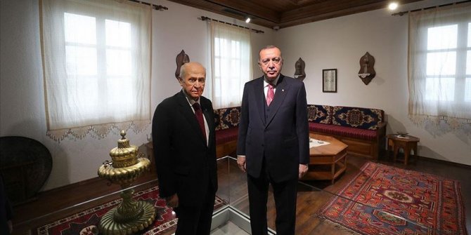 Cumhurbaşkanı Erdoğan ve MHP Genel Başkanı Bahçeli Demokrasi ve Özgürlükler Adası'nı gezdi
