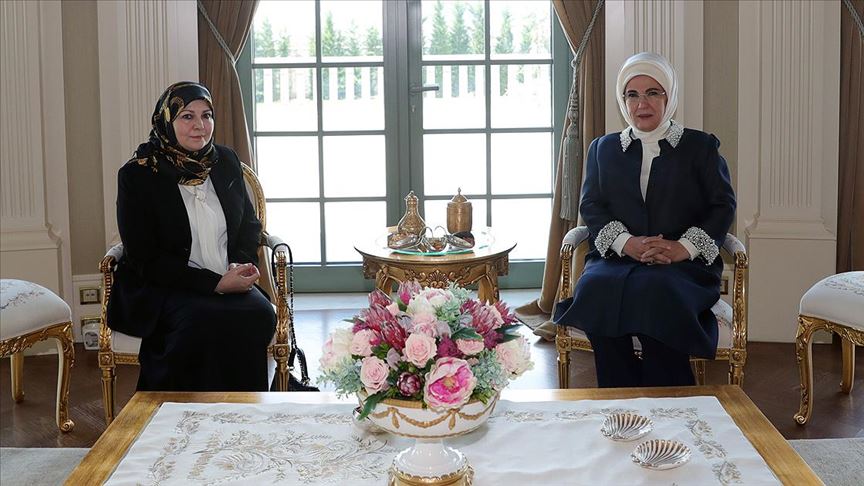 Emine Erdoğan, Serrac'ın eşi Nadia Reffat ile bir araya geldi