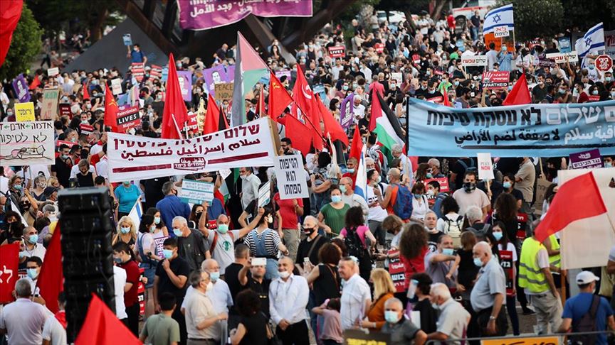 İsrail’in 'ilhak' planı Tel Aviv’de protesto edildi
