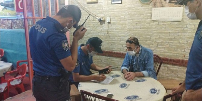 Bursa'da kıraathanelere maske denetimi