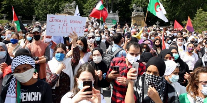 İsrail'in "ilhak" planı Belçika'da protesto edildi