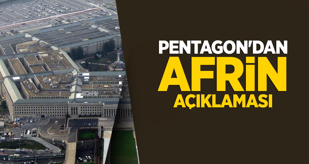 Pentagon'dan flaş Afrin açıklaması