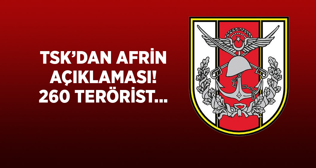 TSK'dan Zeytin Dalı Harekatı açıklaması:  27 uçak, 47 hedef, 287 terörist...