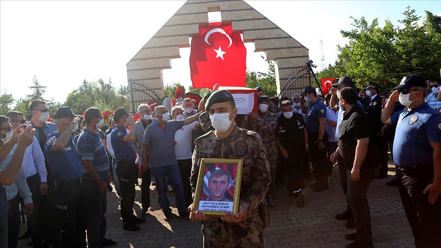 Şehit Özel Harekat Polisi Muhammet Demir son yolculuğuna uğurlandı