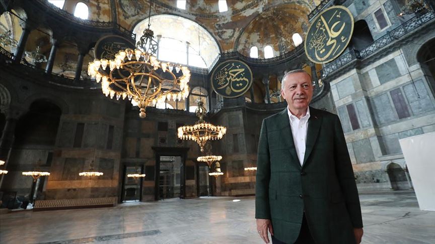 Cumhurbaşkanı Erdoğan ikinci kez Ayasofya Camisi'nde