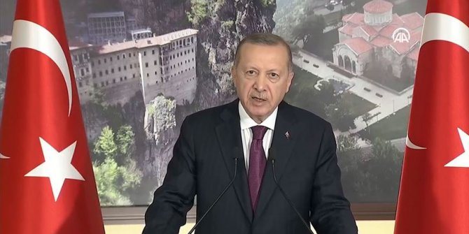 Cumhurbaşkanı Erdoğan, Sümela Manastırı 2. Etap ve Trabzon Ayasofya Camii Restorasyon Sonrası Açılış Töreni'nde konuştu
