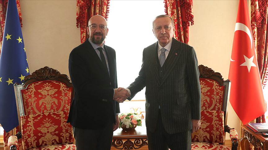 Cumhurbaşkanı Erdoğan AB Konseyi Başkanı Michel ile görüştü