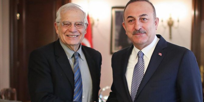 Dışişleri Bakanı Çavuşoğlu, AB Dış İlişkiler Yüksek Temsilcisi Borrell ile görüştü