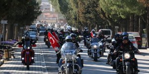 Denizli'de motorsikletçilerden Zeytin Dalı Harekatı'na destek konvoyu