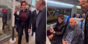 Kurmaylarını da yanına alan Meral Akşener Eskişehir programına Yüksek Hızlı Tren'le gitti