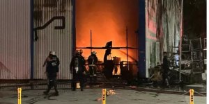 Antalya'da tersanede yangın