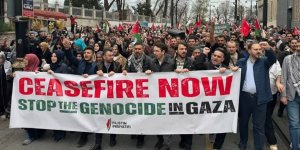 İstanbul'da Gazze'ye destek yürüyüşü