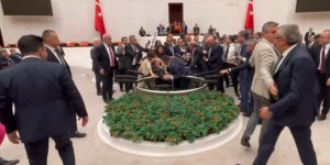 TBMM'de DEM Partili vekillerin kayyum nöbetinde kavga