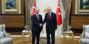 Cumhurbaşkanı Erdoğan, Kuzey Makedonya Meclis Başkanı Gaşi'yi Cumhurbaşkanlığı Külliyesi'nde kabul etti