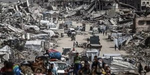 Katil İsrail'den yeni saldırı tehdidi! Filistinliler için "sürgün emri" verildi