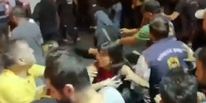 Saraçhanede çıkan arbedede polis ile göstericiler çatıştı