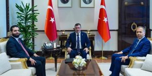 Cumhurbaşkanı Yardımcısı Yılmaz, Suriye İçişleri Bakanı Hattab'ı kabul etti! "Destek vermeye devam edeceğiz"