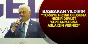 'Türkiye hiçbir oluşuma hiçbir devlet yapılanmasına asla izin vermez'