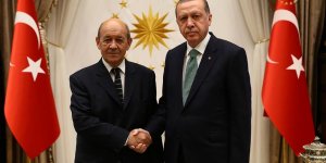 Cumhurbaşkanı Erdoğan, Fransa Dışişleri Bakanı Le Drian'ı kabul etti