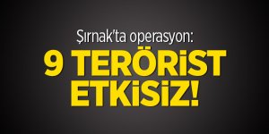 Şırnak'ta operasyon: 9 terörist etkisiz!