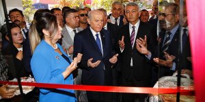 MHP Genel Başkanı Bahçeli 'El izi' mağazasının açılışını yaptı