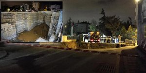 İstanbul Ümraniye'de metro inşaatı sırasında göçük meydana geldi