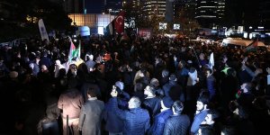 İsrail'in İstanbul Başkonsolosluğu önünde protesto