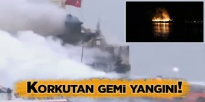 Son dakika...İstanbul'da gemi yangını!