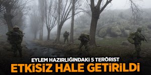 5 PKK’lı terörist hava destekli operasyonlarla etkisiz hale getirildi