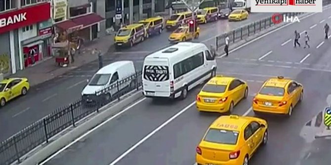 İstanbul’un göbeğinde dehşet kaza!