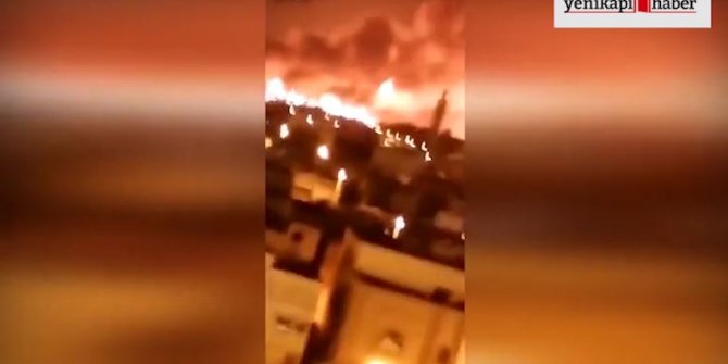 Suudi Arabistan'da gece peş peşe hava saldırıları! Korkunç görüntüler