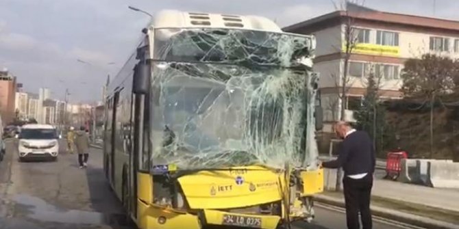 Başakşehir’de Trafik Kazası, 2 İETT Otobüsü Kafa Kafaya Çarpıştı: 6 Yaralı
